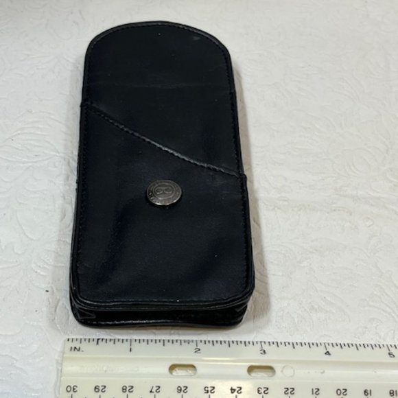 Morgenthal Frederics Soft Pouch Black Leather Eyewear Case 3"x6.75" - Picture 9 of 9